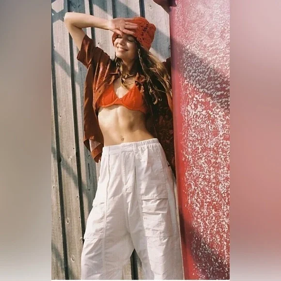 Free People, Marbella Cropped Harem Pants, White, XS, NWOT - Picture 3 of 12